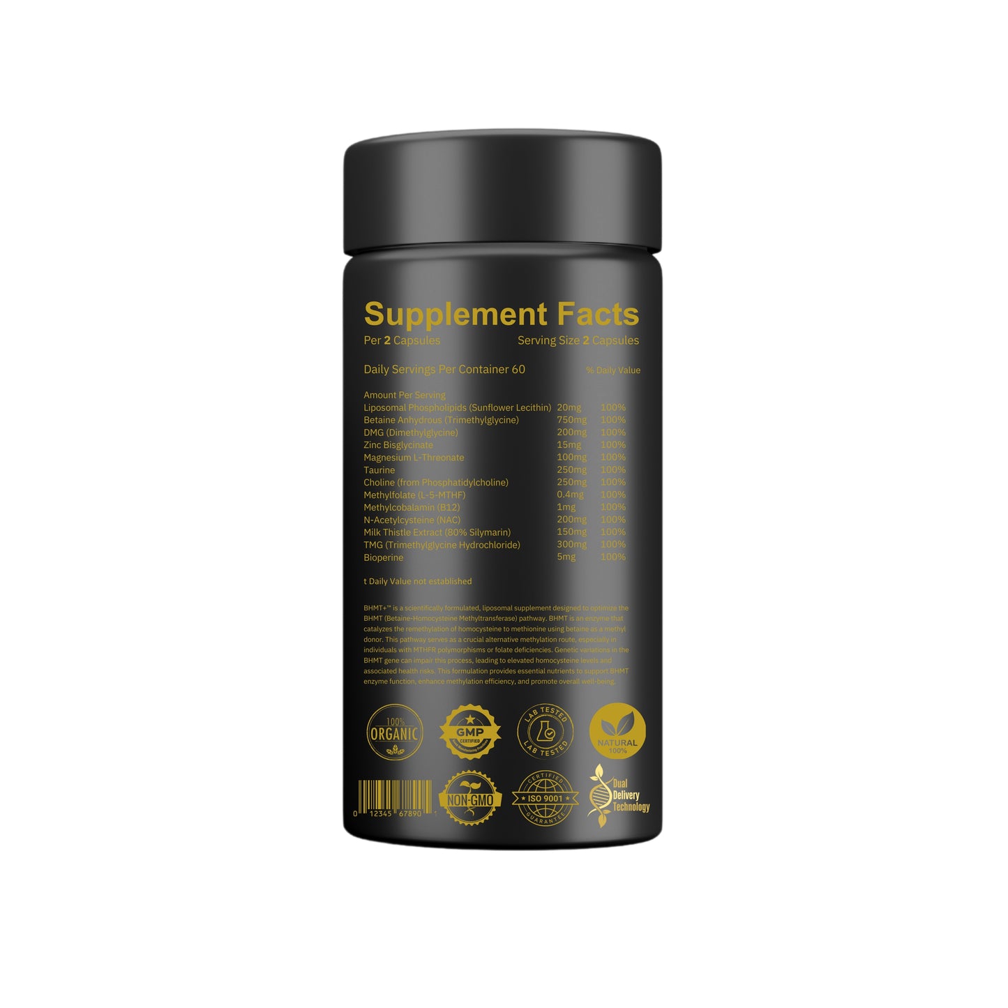 BHMT Support+™ Precision Support for Optimal Methylation and Genetic Wellness