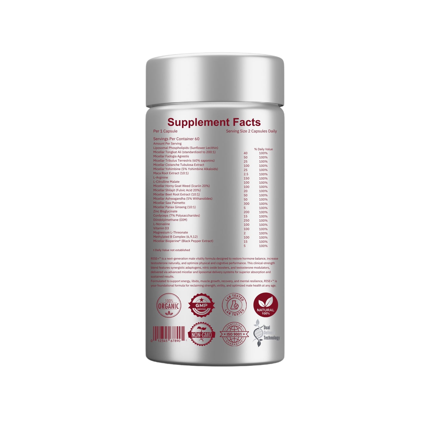 Rise + Testosterone Support | Stamina | Performance | Drive